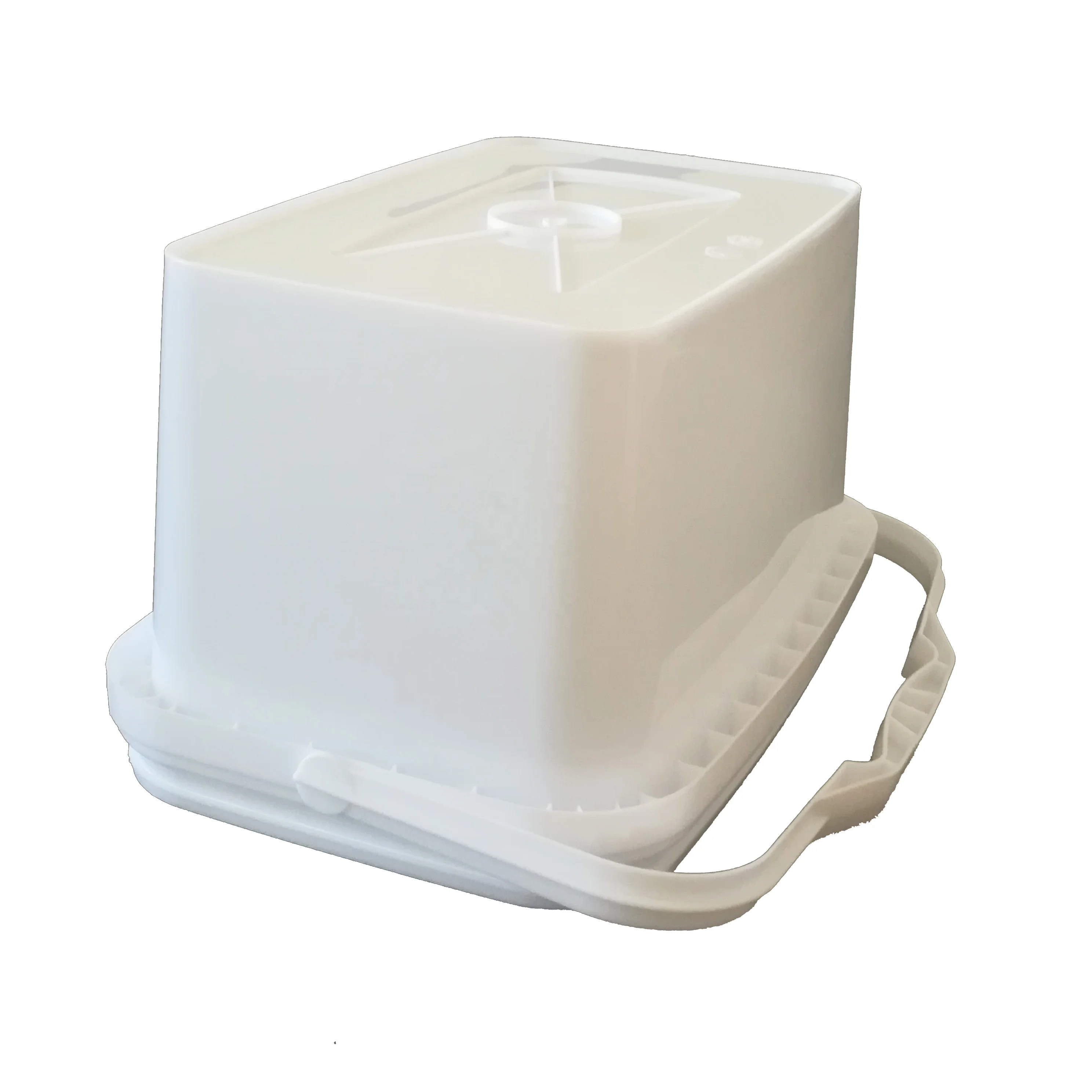 
1.5L 2L 3L 5L 10L 20L 25L Food Grade Square Plastic Buckets With Lids 10L White Rectangle Plastic Buckets With Lid 