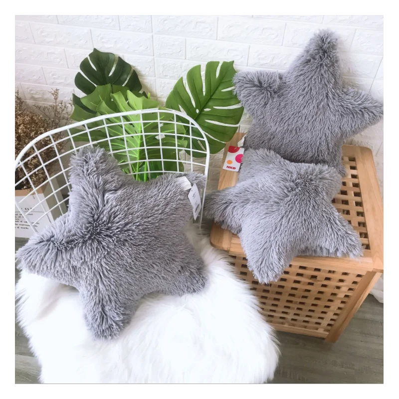 Cheap good quality washable cute star shape heart cushion shaped pillow for kids room decor