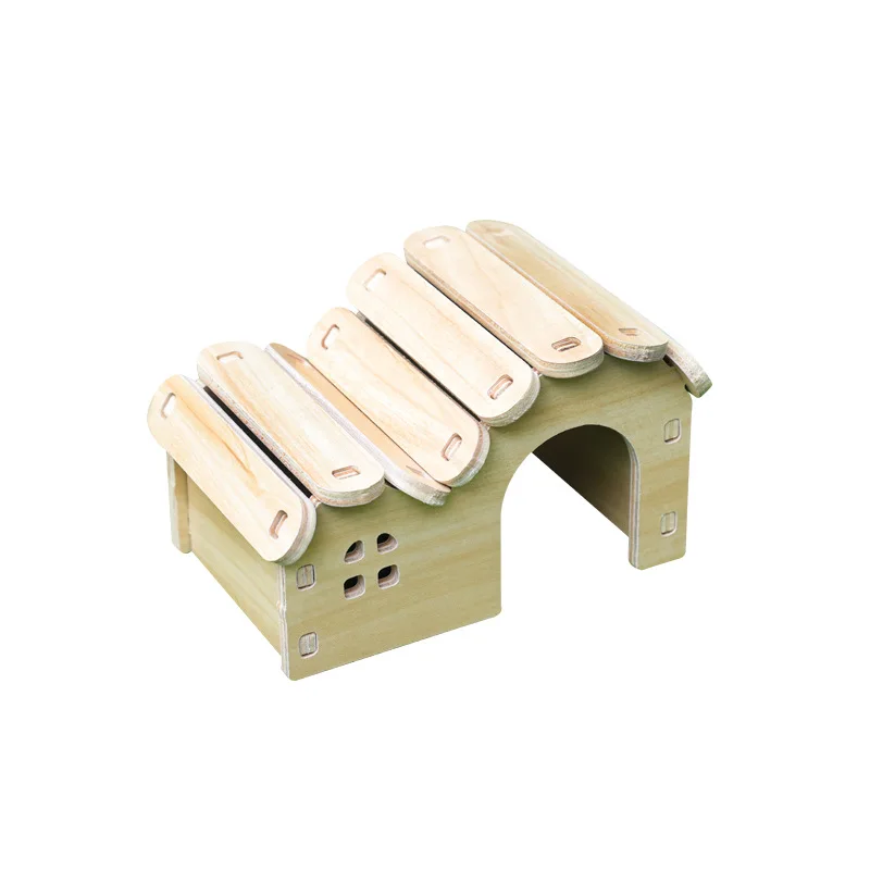 2024 New Wooden Hamster Nest Cute Cool Comfortable Cooling Hamster Cage Factory Wholesale