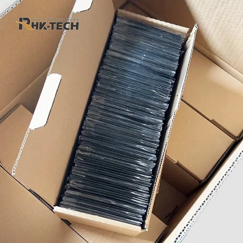 RHK TECH Лидер продаж 108*50 мм Дешевое Автоматическое затемнение тепловой безопасности Черный Белый защитный сварочный фильтр стекло для шлема сварщика