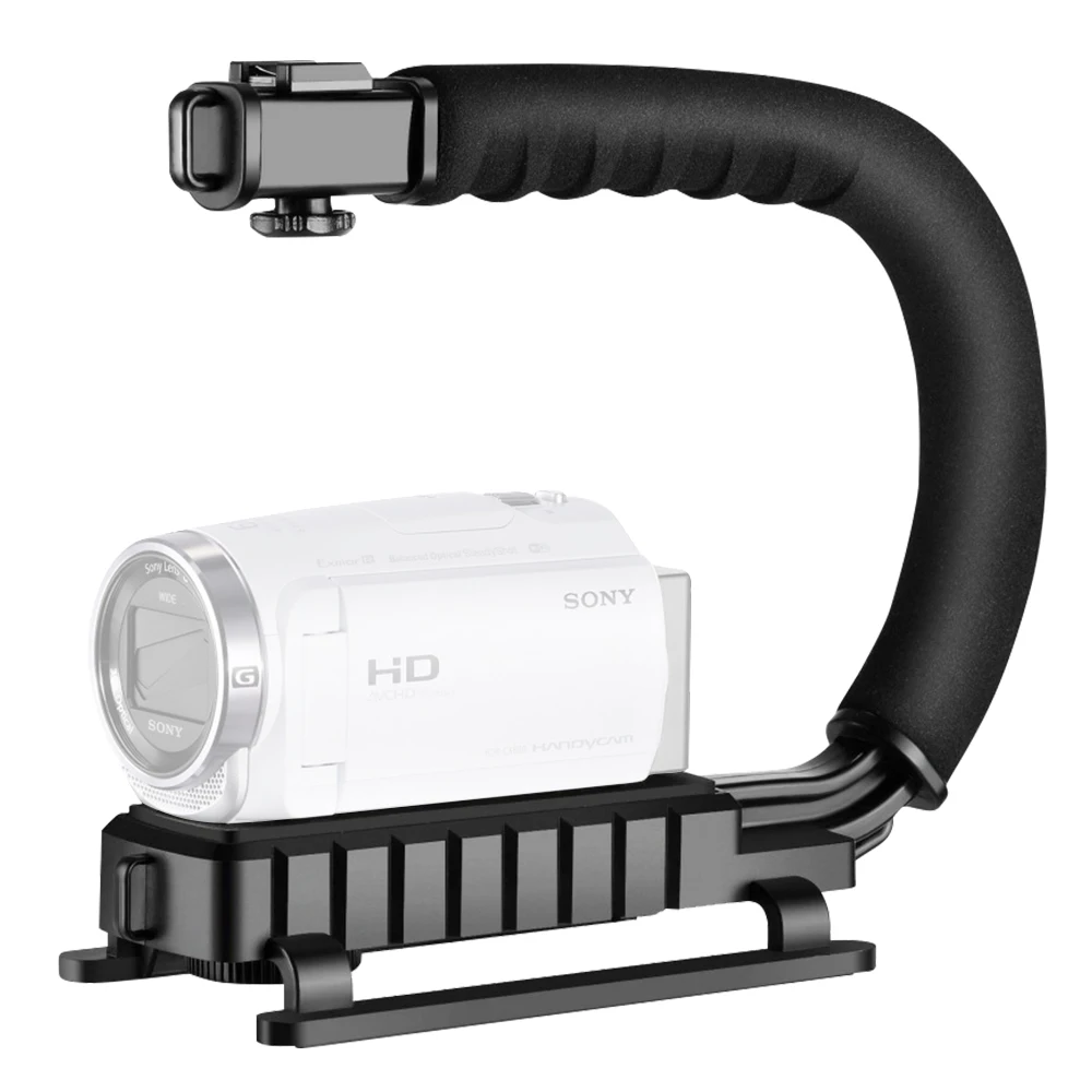 Kaliou H001 Hot Sale Single Handgrip DV C/U type Universal Smartphone Camera Handle Stabilizer Mount flash bracket U type