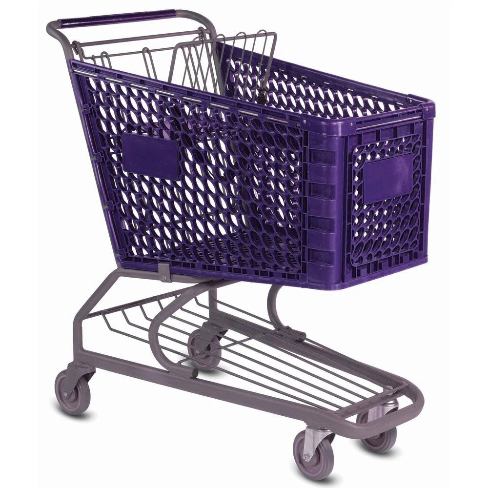 Trolley Shopping Cart Plastic Carts with Frame