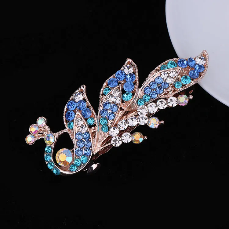 Fashion Rhinestone Hair Clip Headdress Bow Hairpin Ladies Top Clip Hair Accessories
