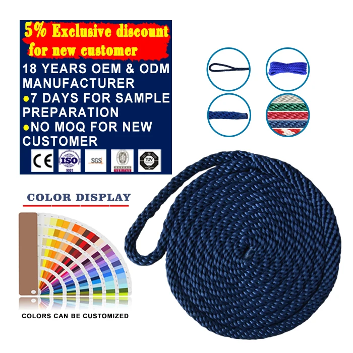 White solid braided polypropylene fender line,diameter 6 mm boat accessory rowing boat,kayak,barge,dugout