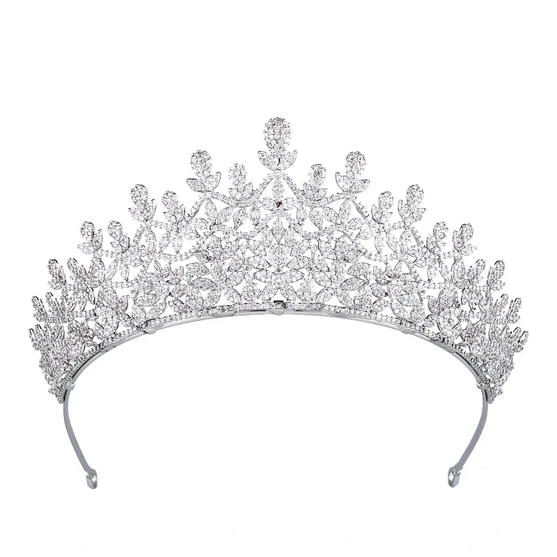 Europe Luxury Baroque diamond princess crown Bridal Wedding Rhinestone Crowns