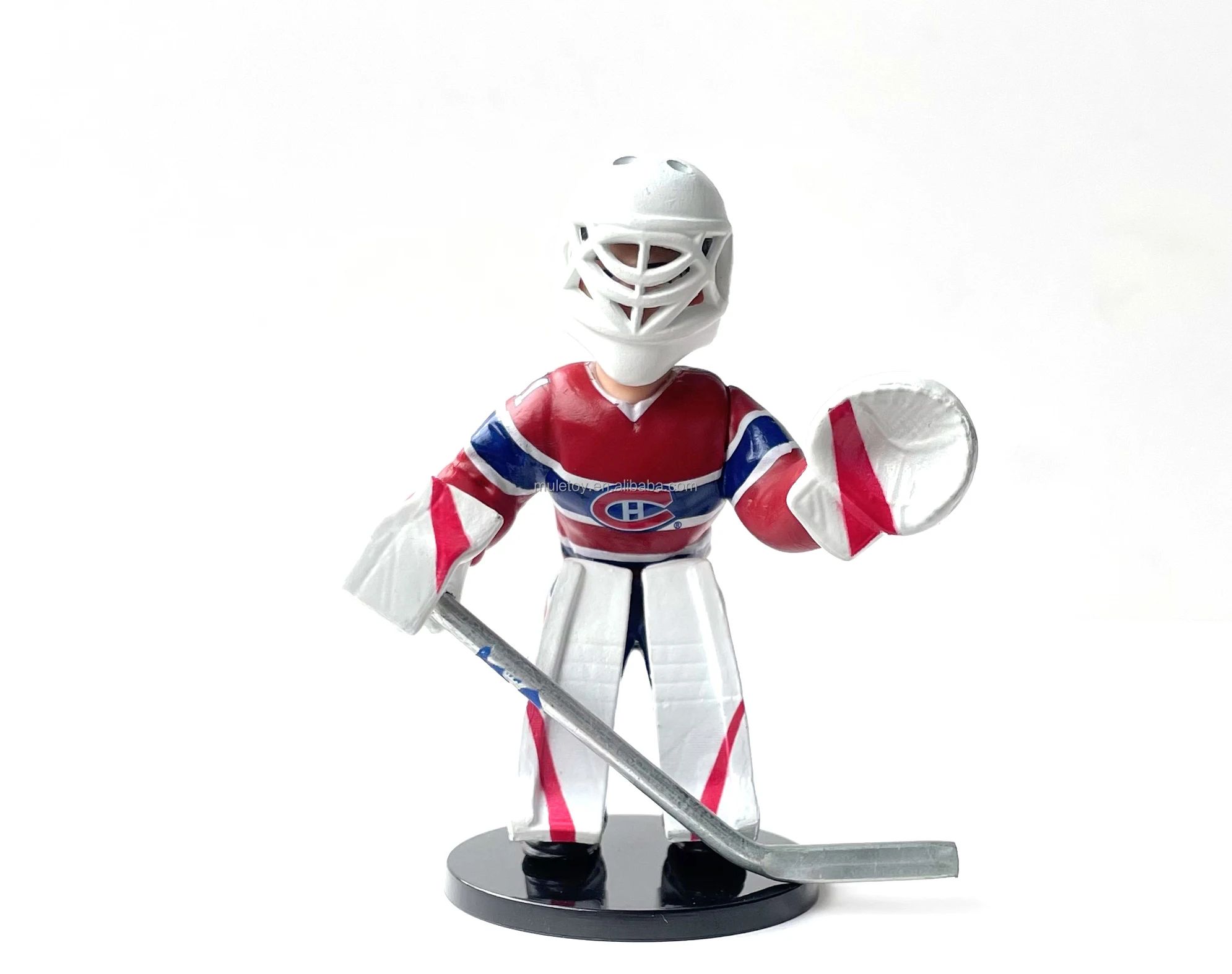 OEM Custom 3D Model Lifelike Action figure Mini Ice-hockey Goalkeeper Player Montreal Team Collection
