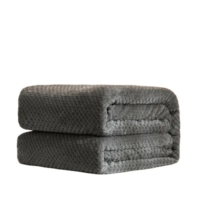 Thickened merbau solid color flannel blanket