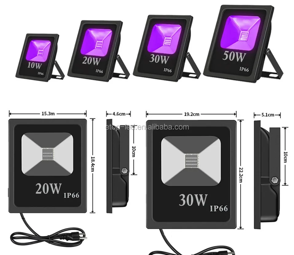ETOP-Addressable DC12V 30W High Power WS2811 Controlled Flood Lights IP66 Waterproof With Raywu/Paulzhang/Xconnect Connectors