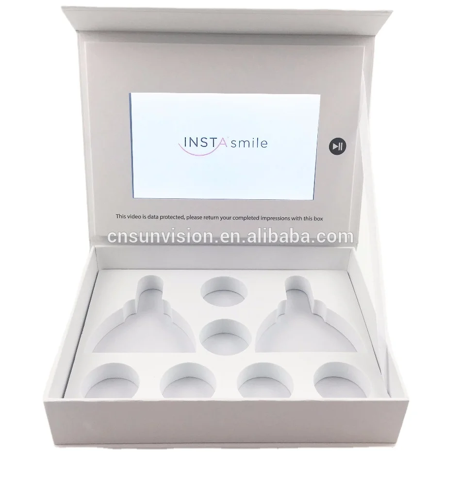 wholesale customized 7 inch LCD Screen video pack box , lcd video gift packing Box ,Video brochure box with led screen