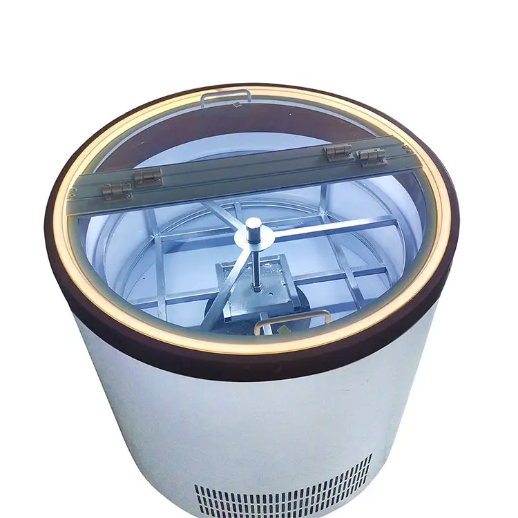 Professional Factory Made Ice Cream Rotating Display Cabinet Container For Shop