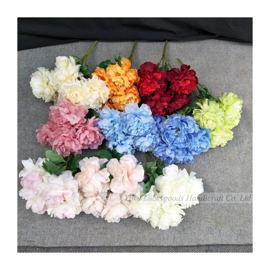 LF715 Luckygoods Wedding Party Indoor Decorative Bush Peony Flower Wholesale