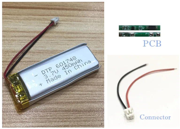 DTP 601748 lipo батареи 3 7 В 480 мАч перезаряжаемый литий-ионный полимерный аккумулятор для электронной маски