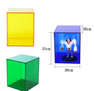 Transparent Color Cosmetics Acrylic Vase Desktop Display Storage Box Customized