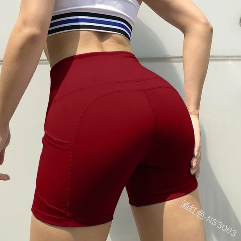 
2020 Women High Elastic Soft Nylon Spandex Compression Slimming Yoga Tennis Shorts Wholesale 