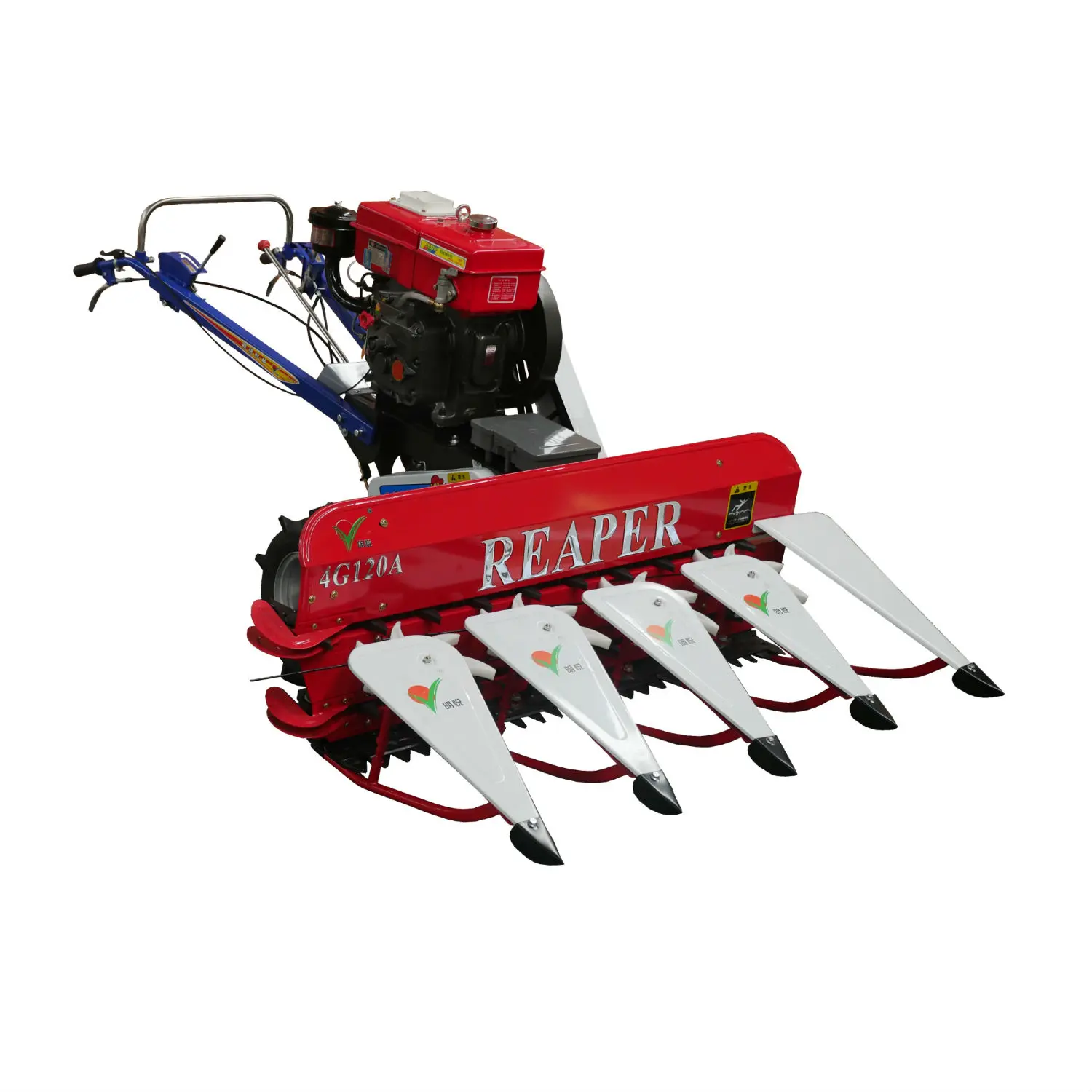 mini self-propelled power reaper machine to harvest rice paddy wheat