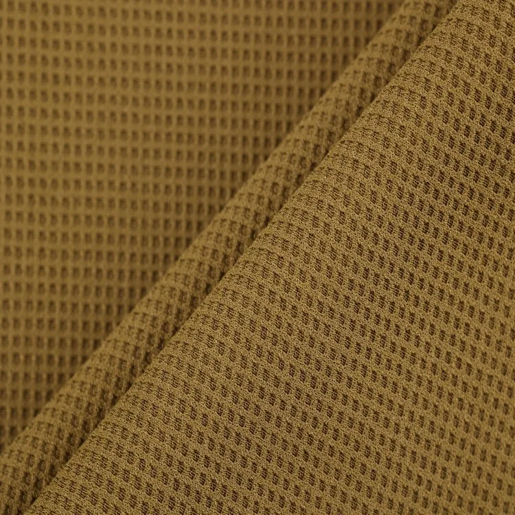 Wholesale 100% Polyester Stretch Knitted Plaid Waffle Fabric For Polo T-Shirts