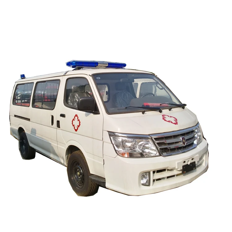 China famous brand truck factory 4 wheels diesel Goldcup First Aid Emergency ICU Diesel Engine Ambulance Vehicle