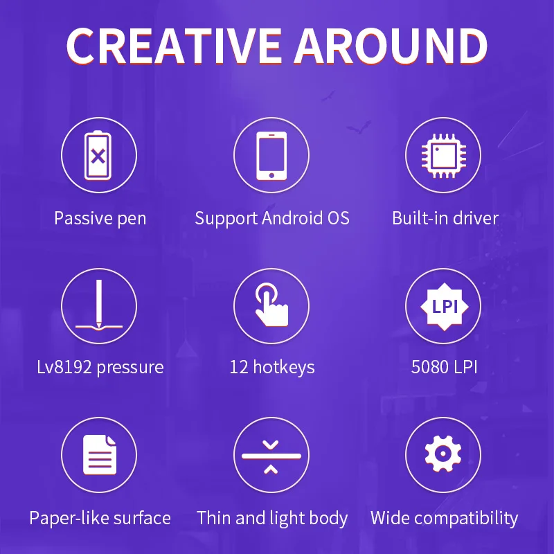 professional design  electronic battery free digital pen handwriting drawing graphic tablet