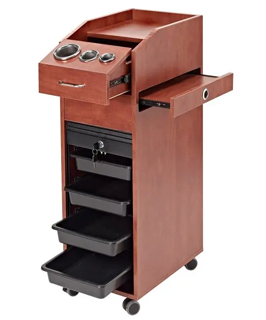 Hot Sale Beauty Tools Collecting Trolley Beauty Salon Equipment Salon Rolling Trolley Cart with Wheels