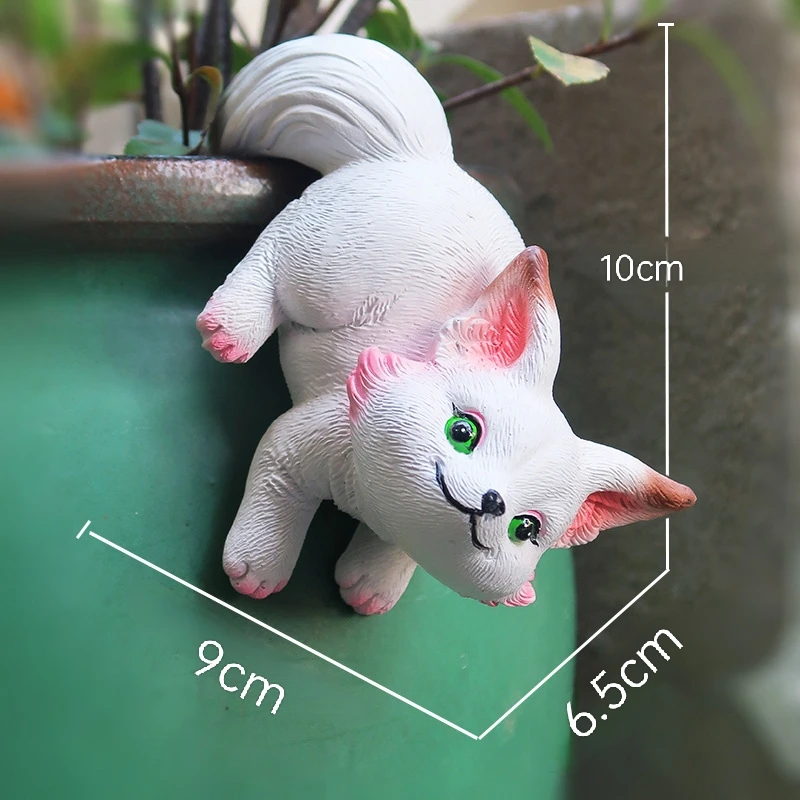 New Flower Pot Ornament Cute Animal Fox Hanging Garden Pots Small Decoration Resin Animal Pendant for Garden