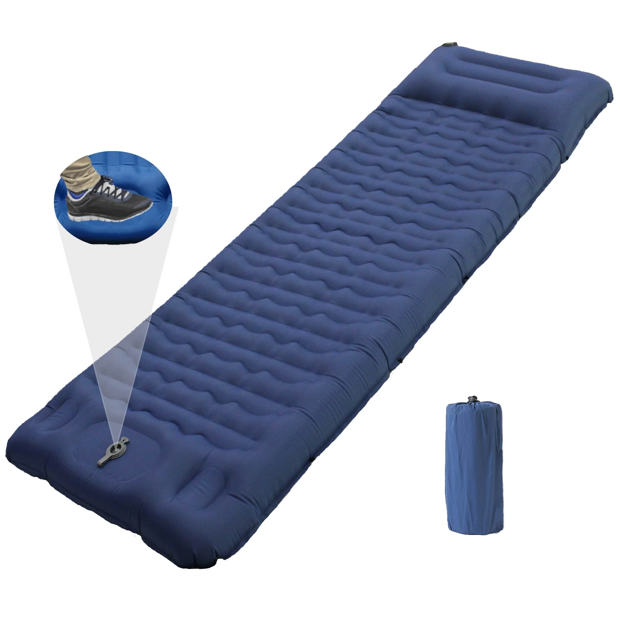 Compact Ultralight TPU with Built-in Foot Pump Waterproof mats camping inflatable pads inflatable air bed