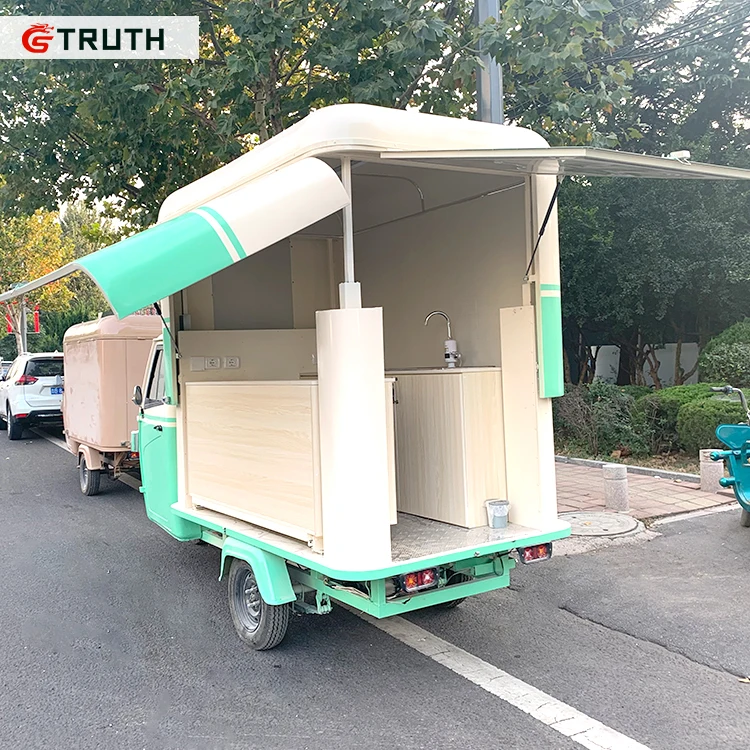 Электрический трехколесный велосипед тележка для еды мотоцикл кофе мороженое Чуррос кейтеринга трейлер фаст-фуда грузовик