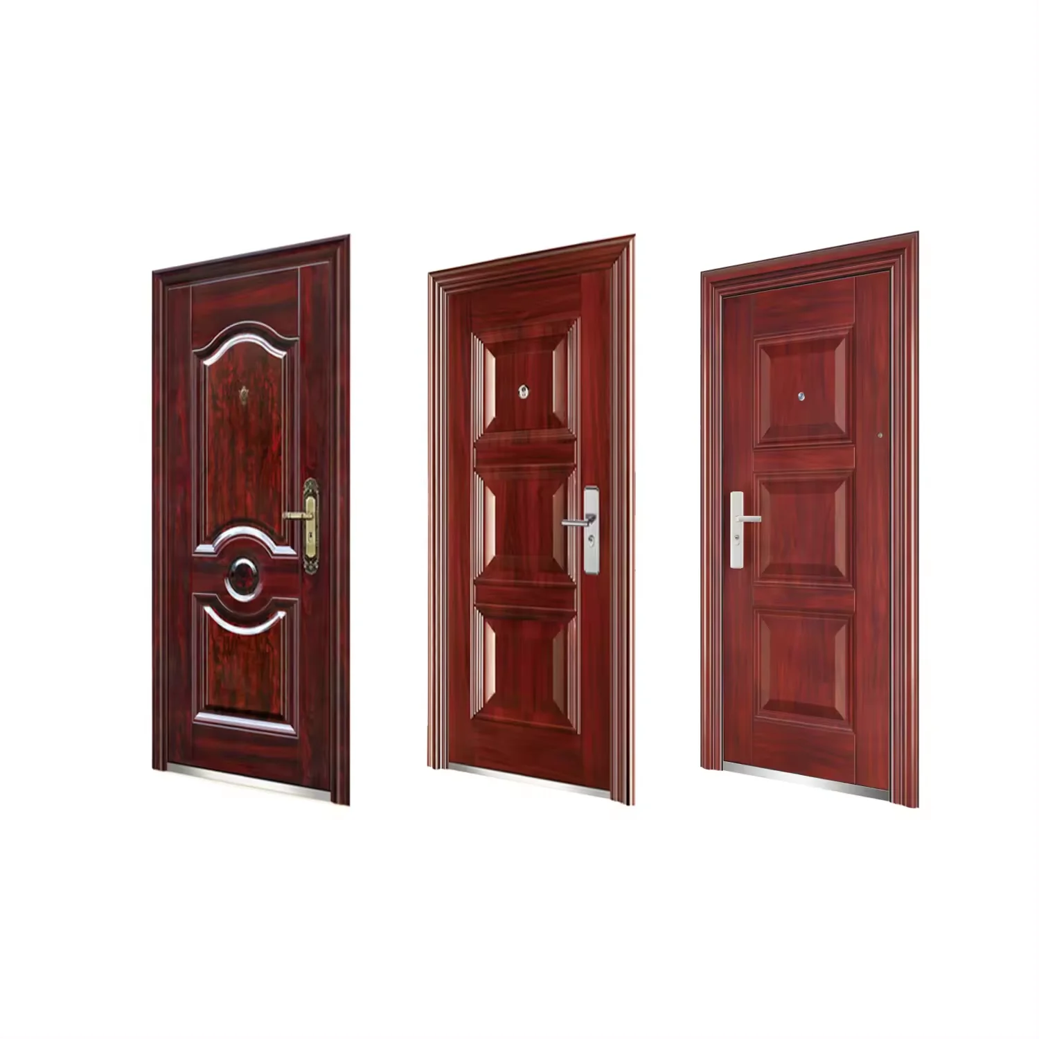 Main Entrance Door Design Exterior Luxury Steel Modern Entry Door Anti-theft Door for Home