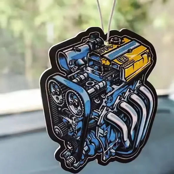 Auto Custom Design Car Air Freshener with Fragrance Popular In-Car Cartoon Logo Paper Profumo Option