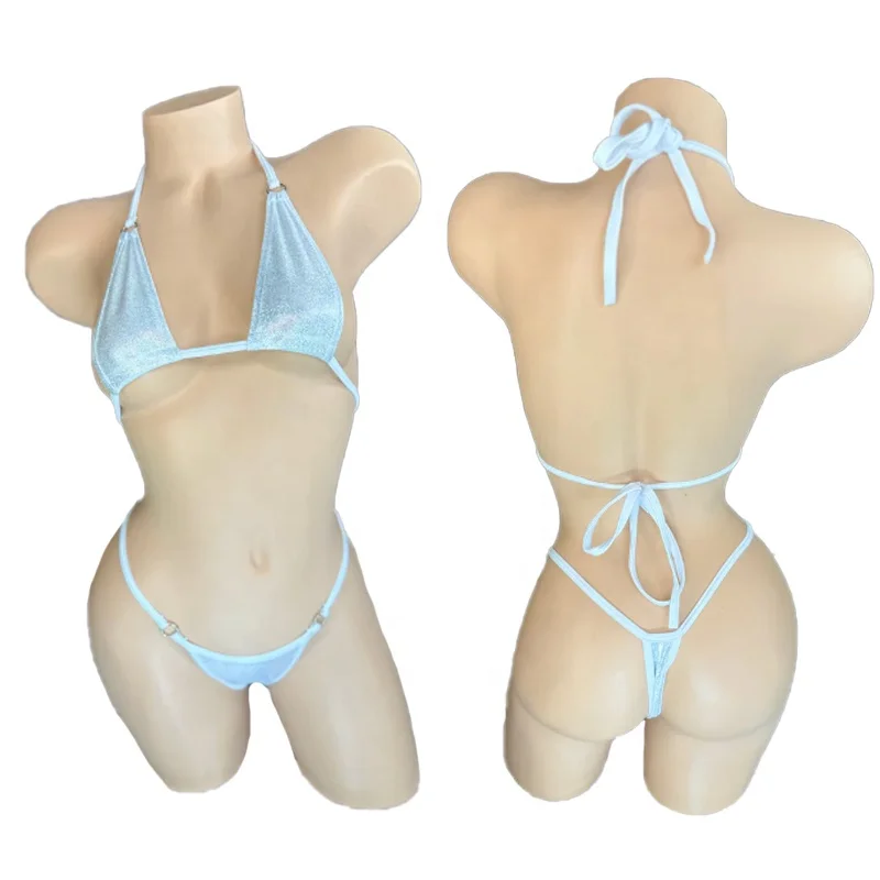 Ailangke Wholesale Customize Sliver Exotic Dance Wear Diamond Dancewear Thong Stripper Outfits