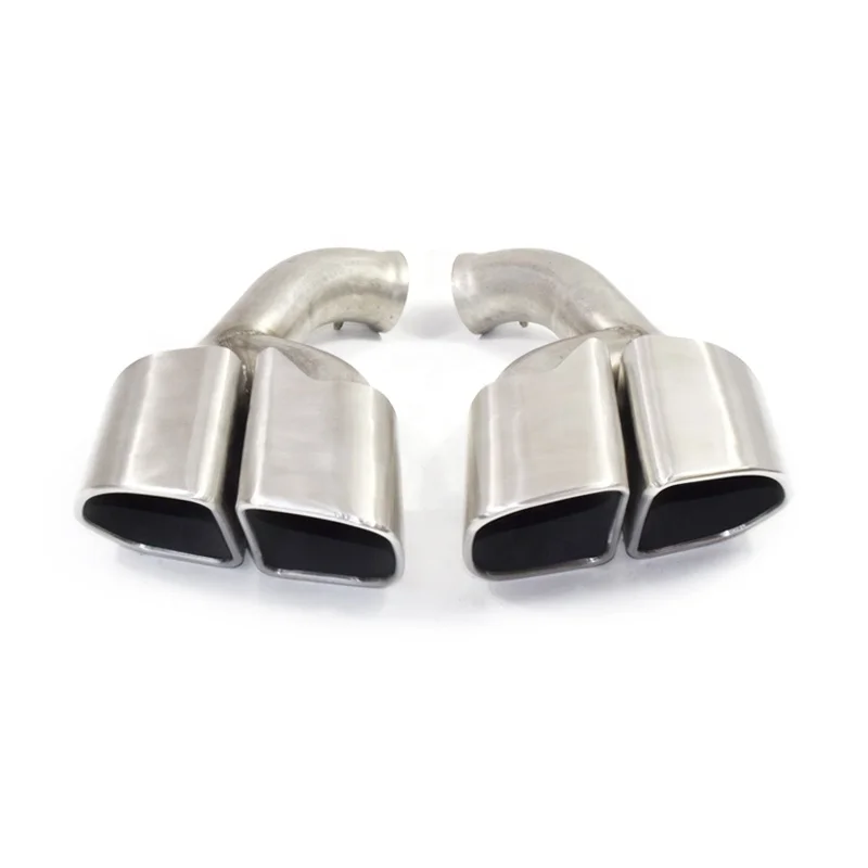 SYPES Topselling Plating Black Square Type  Exhaust Muffler Tip Modified For 15-17  years Cayen 958-2 original changed four Tail