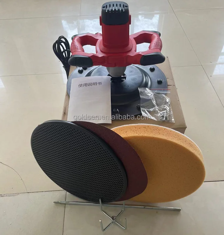 TOLHIT 110v 220v 1180w 2 in 1 Multifunction Cement Putty Paint Smoothing Sander Polisher Small Electric Concrete Mixer Machine
