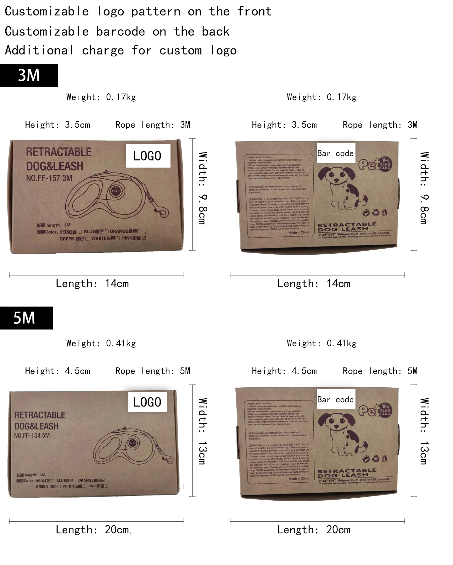 Custom Automatic Retractable Dog Leash Pet Walking Leash Dog Neck Collar Leashes rope dog collar collares para mascota