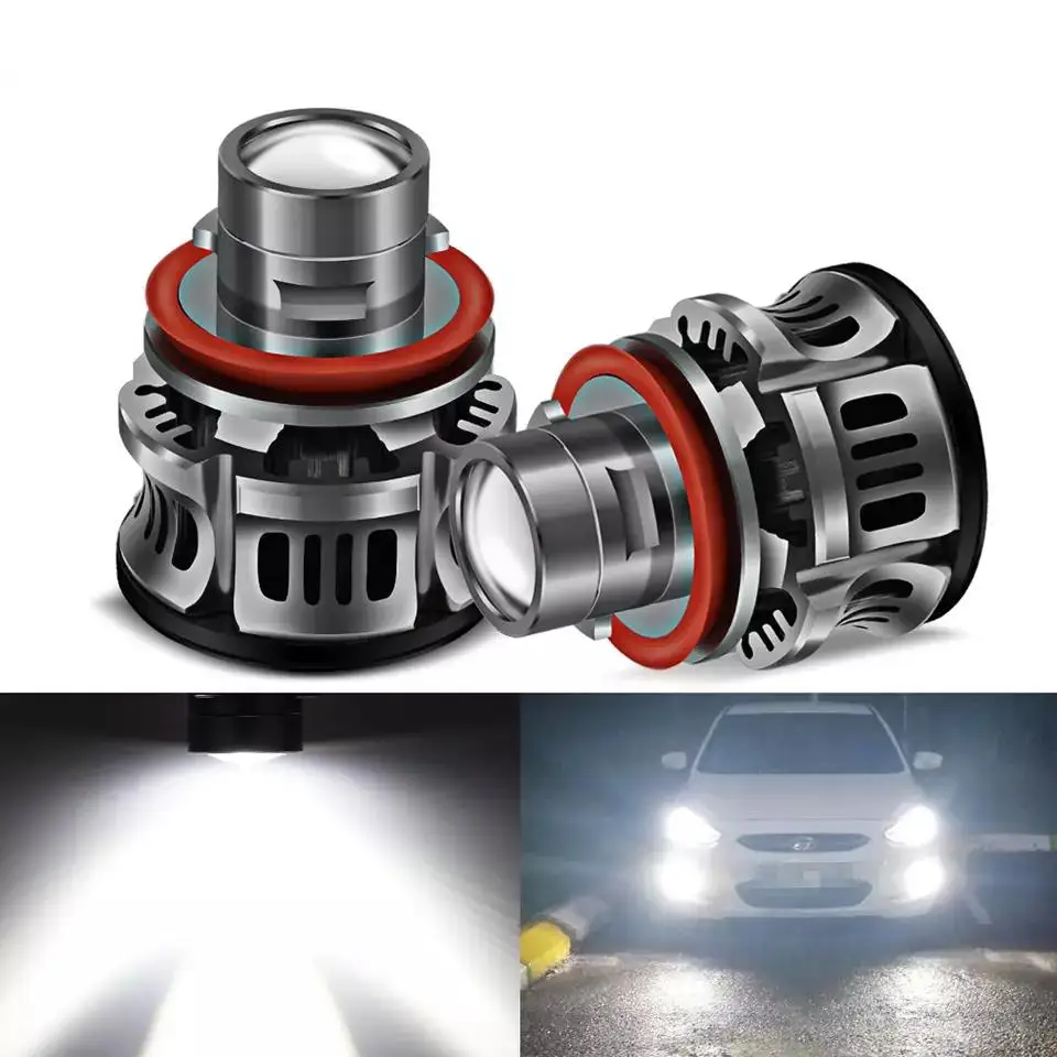 Automotive Laser Headlight Bulb Lens Light H11 H7 9005 9006 Faro Led Mini Projector Fog Lamp Car Laser Headlight
