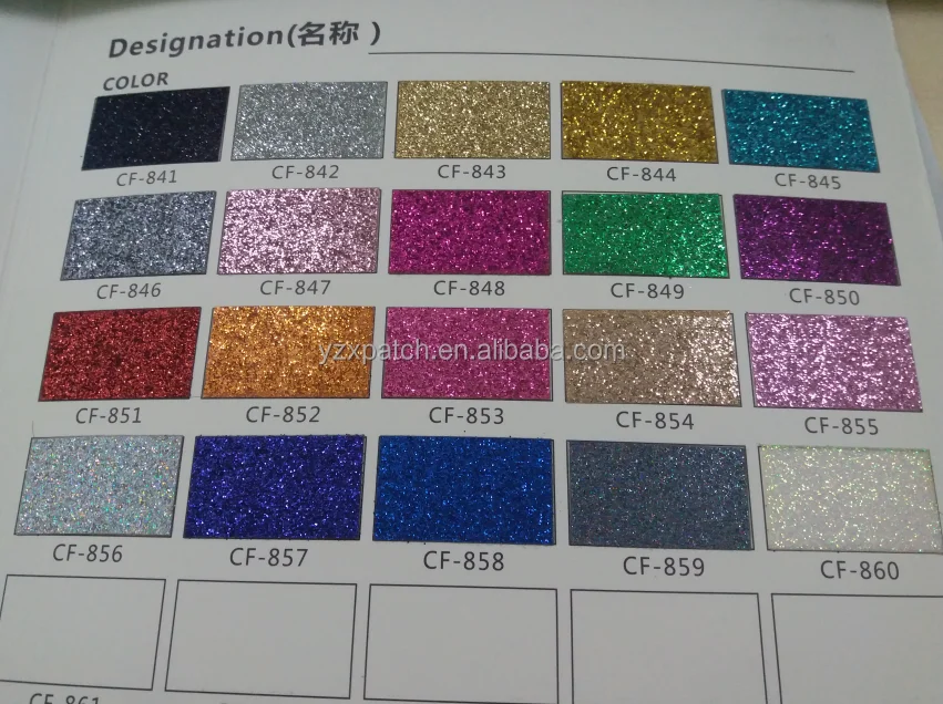 PVC Vinyls Heat Transfers for Clothing for Textile Application Rhinestone Glitter Flock PU by Heat Press Machine and Iron on YZX