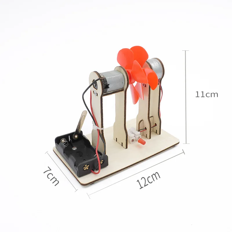 Wholesale Physics Educational Kit Diy Wooden Wind Driven Generator Model Science Stem Toys for Kids