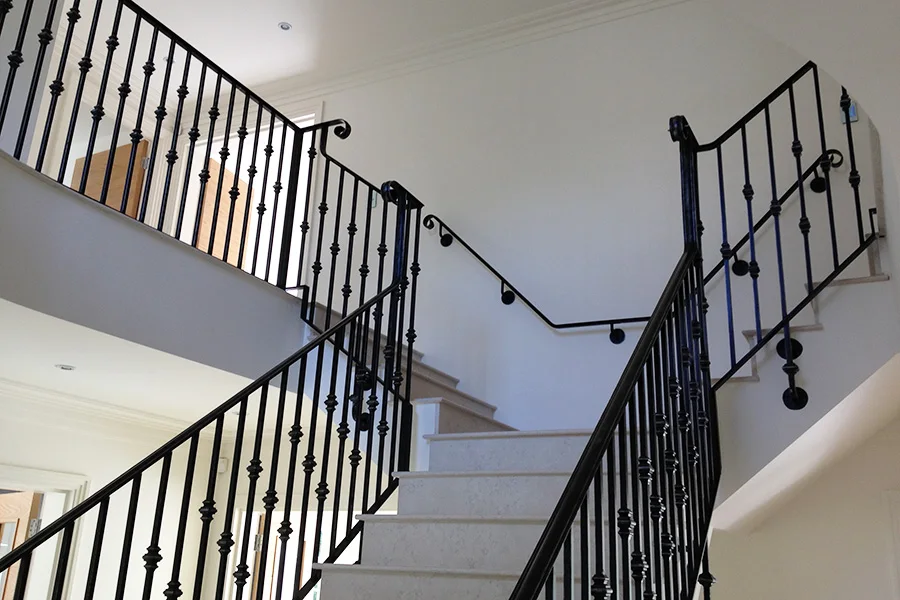 Easy assembled modern indoor wrought iron stair railing staircase designs
