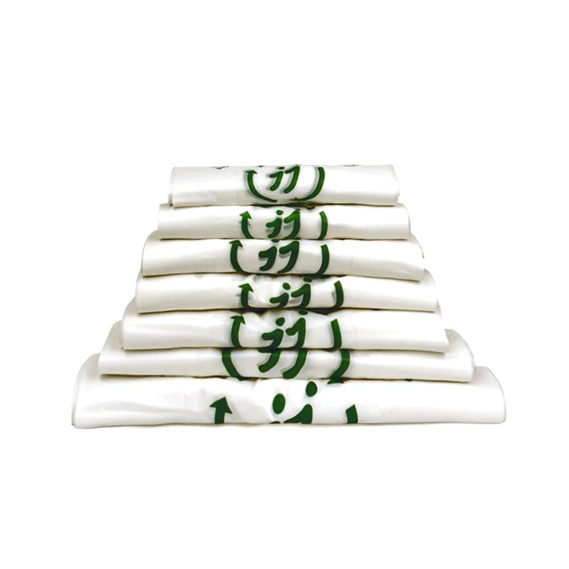 Wholesale Custom Transparent Thank You T-shirt Plastic Shopping Bags with Your Logo Printing