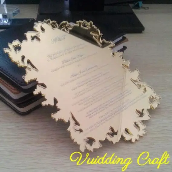 Blank Wedding Invitations Box Velvet Invitation With Mirrored Acrylic Video Brochure