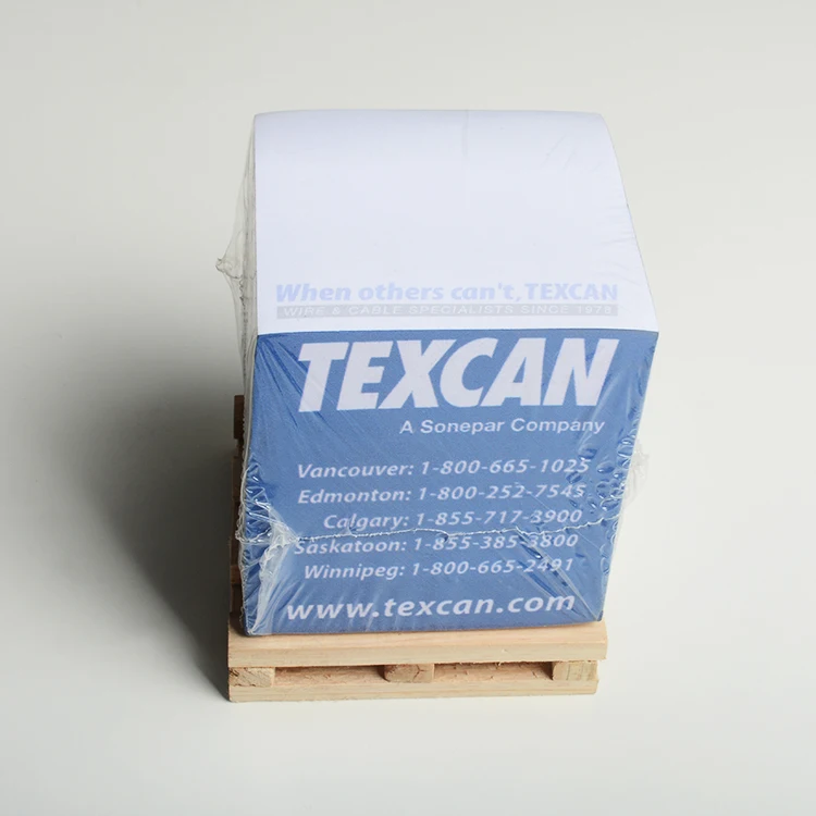 Promotional Paper Cube Memo Pad Personalized Wooden Pallet Sticky Notes with Logo