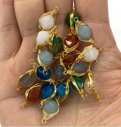 Cheap Natural Quartz Stone Faceted Flat Round Pendant charms Druzy Stone for DIY Earring Necklace Bracelets jewelry making.png