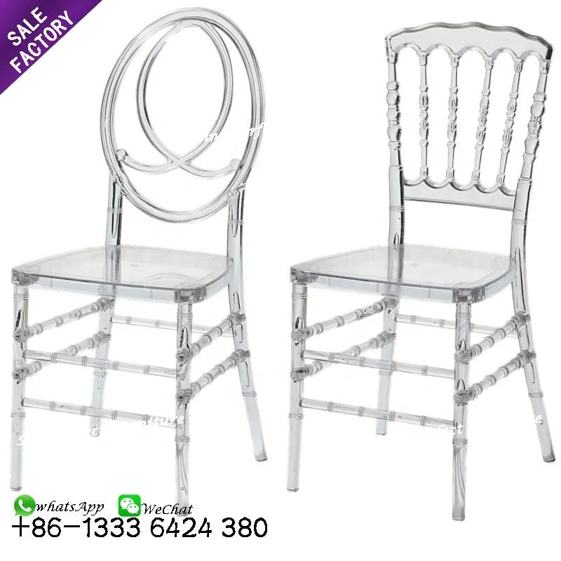wholesale wedding party clear acrylic ghost resin wedding hall chiavari chairs
