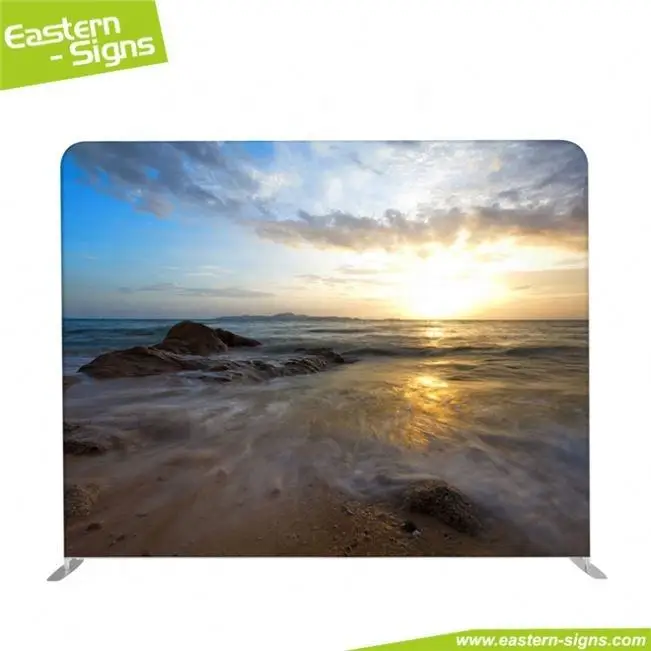 Pop Up Photography Custom Expo Event Foldable Stretch Fabric Backdrop Design Advertising Banner Stands Wall