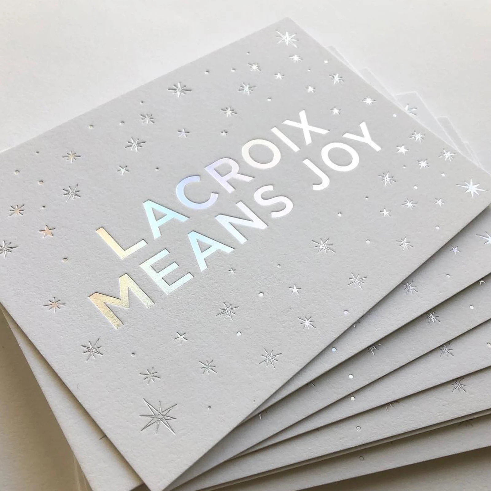 luxury laser holographic foil design thank you card debossed shiny custom your own logo paper card for business