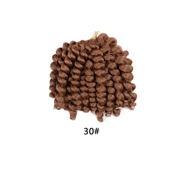 Ainizi Cheap Wholesale synthetic 8 inches wand curl crochet Hair extension braids for black women