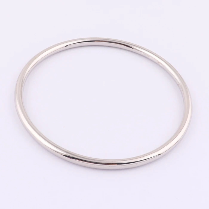 high quality silver color large size 100mm zinc alloy metal round o ring buckle handle for bag accessories