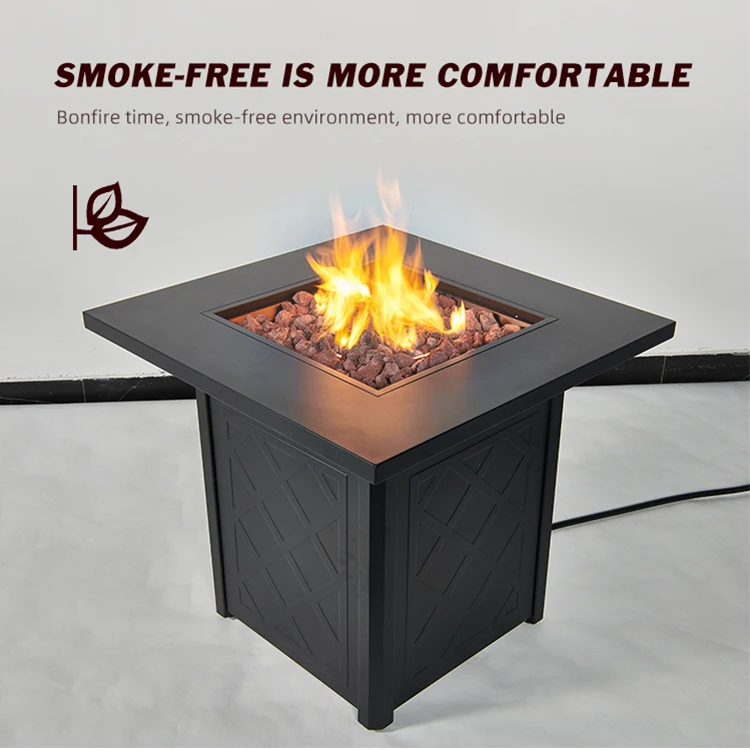 SPCC material  with different dimensions propane outdoor modern gas firepit table