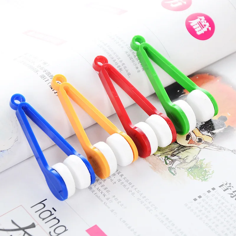 Mini Glasses Cleaning Wipe Multifunctional Portable Super Soft Glasses Wipe Cleaner Double-sided Glasses Brush Tool