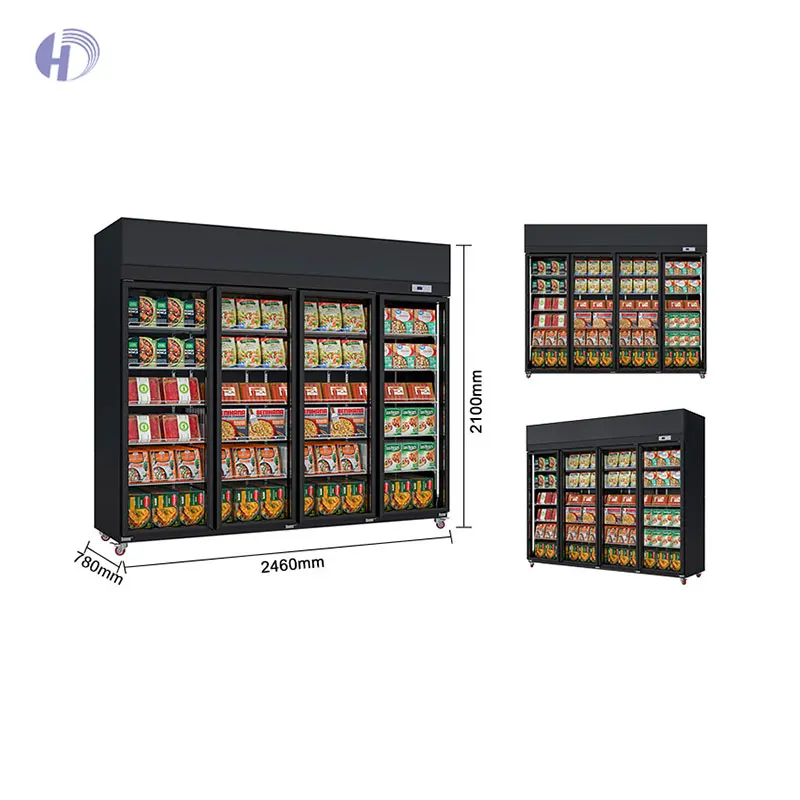 Supermarket Display Freezer Pepsi Beverage Refrigerator Glass Door Commercial Beverage Freezer