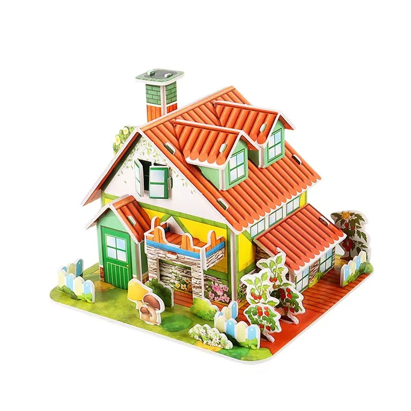 2024 Hot 3D Paper Puzzle Amusement Park Puzzle Educational Toys Promotional Gifts For Kids