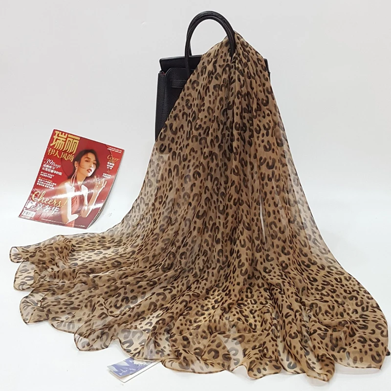 Stylish Wholesale Custom Floral Printing Silk Chiffon Long Scarf High Quality Satin Silk Soft Long Shawl